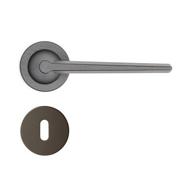 Robın Rozetli Kapı Kolu Kalaylı Siyah Saten Renk