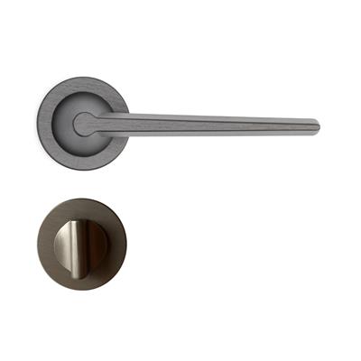 Robın Rozetli Kapı Kolu Kalaylı Siyah Saten Renk