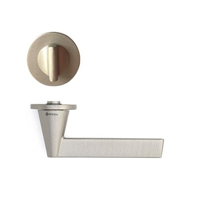 Robın Rozetli Kapı Kolu Nikel Saten Renk