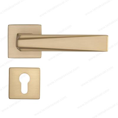 Rocca Rozetli Kapı Kolu Altın Saten Renk