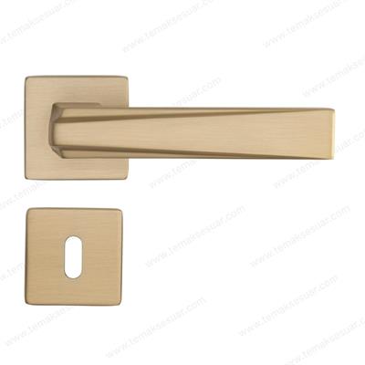 Rocca Rozetli Kapı Kolu Altın Saten Renk