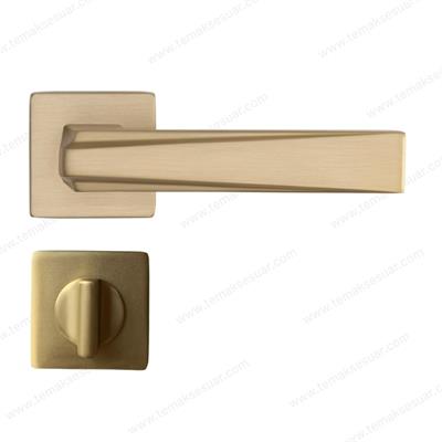 Rocca Rozetli Kapı Kolu Altın Saten Renk