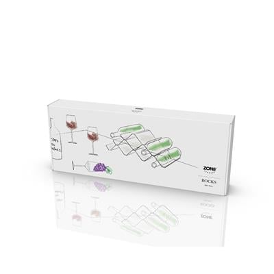 Rocks Piramit Şarap Rafı Sıcak Gri 51,3x20x16,9 cm