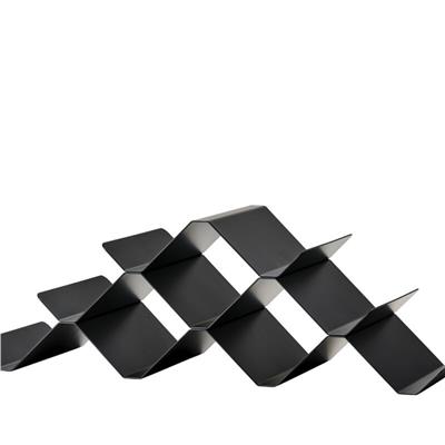 Rocks Piramit Şarap Rafı Siyah 51,3x20x16,9 cm