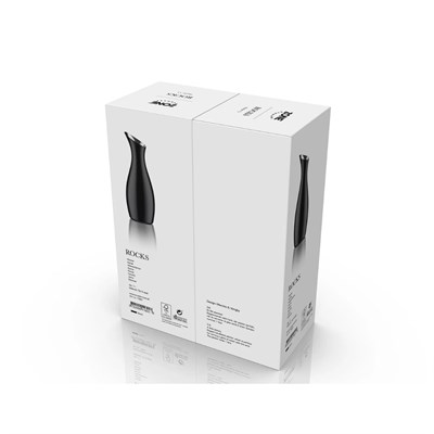 Rocks Sürahisi Mat Siyah Çelik 1 L - Çap:10 cm