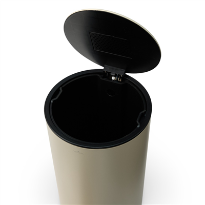 Round Mat Krem Çöp Kovası 30 L