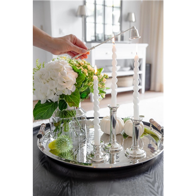 Salıncaklı Gümüş Kaplama Mum Söndürücü 26 cm