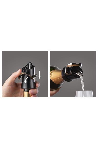 Şampanya Kilit, Ağızlı Ve Damla Korumalı, Siyah, Kutulu