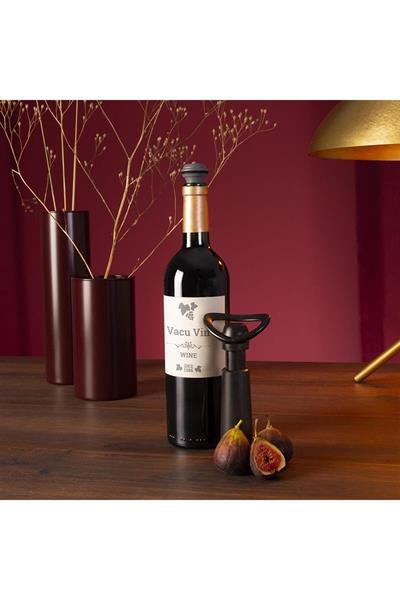 Şarap Koruyucu Concerto Siyah 1 Pompa 2 Tıpa - Kutulu