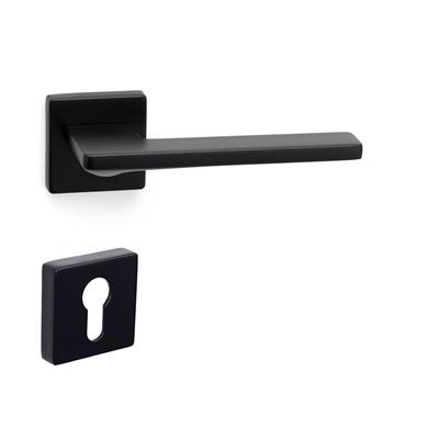 Sarp Rozetli Kapı Kolu Takımı Siyah Renk