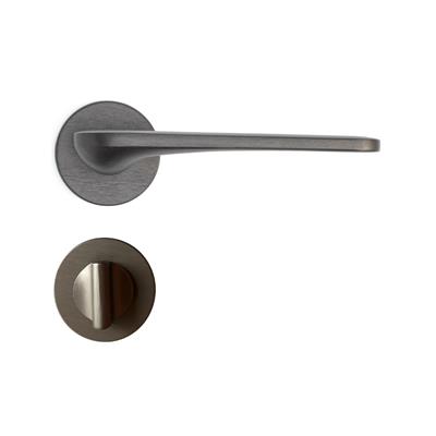 Selene Rozetli Kapı Kolu Kalaylı Siyah Saten Renk