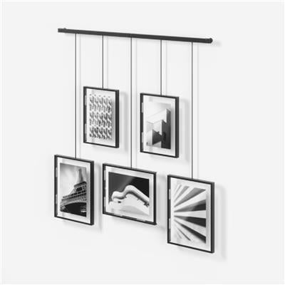 Sergi Duvarı Resim Çerçeveleri, 5Li Set Siyah Renk