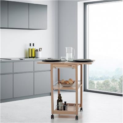 Servi-Tu Ahşap Mutfak Arabası Naturel Renk