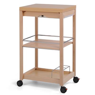 Servi-Tu Ahşap Mutfak Arabası Naturel Renk