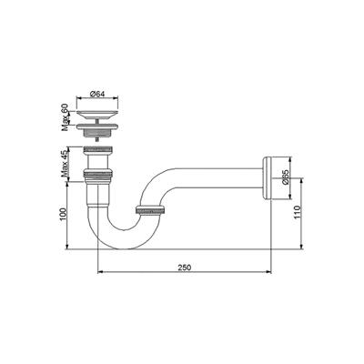 Sıfon Takımları Smart Lavabo Sıfonu Süzgeçlı 