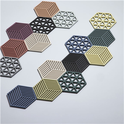 Silikon Altıgen Nihale Sıcak Gri 16x14x0,9 cm