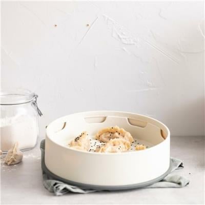 Silikon Steamy 24 Cm Buharda Pişirici Krem