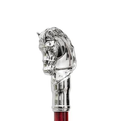 Silver At Figürlü Çizgili Unisex Otomatik Şemsiye 95 cm