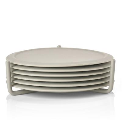 Singles 6Lı Bardak Altlığı Çamur Rengi 3,1 cm - Çap 10 cm