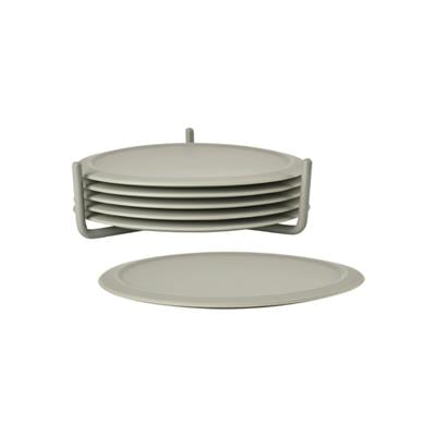 Singles 6Lı Bardak Altlığı Çamur Rengi 3,1 cm - Çap 10 cm