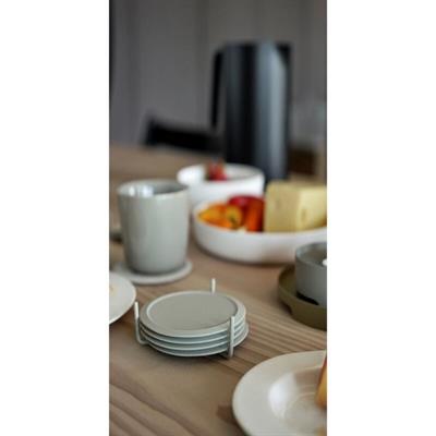 Singles 6Lı Bardak Altlığı Sıcak Gri 3,1 cm - Çap 10 cm