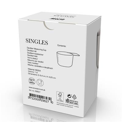 Singles Çelik Desilitre Ölçü Kabı 1 Dl - Çap 6,4 cm
