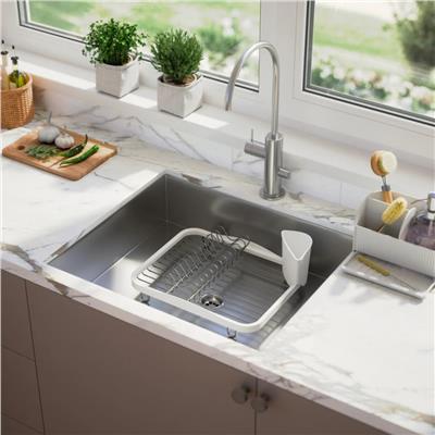 Sınkın Bulaşık Kurutmalık Beyaz/Nikel