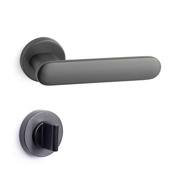 Sınus Rozetli Kapı Kolu Takımı Füme Rengi