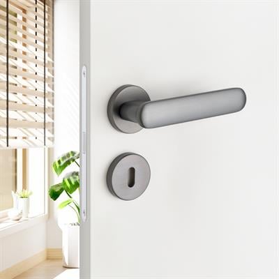 Sınus Rozetli Kapı Kolu Takımı Füme Rengi