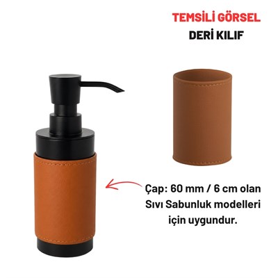 Sıvı Sabunluk Deri Kılıfı Terracotta Ø 6 cm 