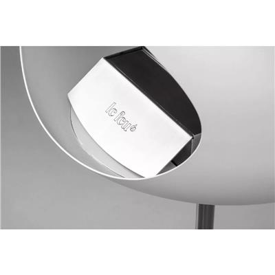 Beyaz Kubbe Şömine & Parlak Çelik 25 Mm Çelik Brülor / White Ground Steel High Polished Steel-25Mm-Steel Burner-Polished Steel