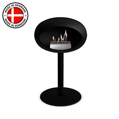 Siyah Kubbe Şömine & Siyah 60 Mm Çelik Brülor / Black Ground Steel Low Black-60Mm- Steel Burner-Black
