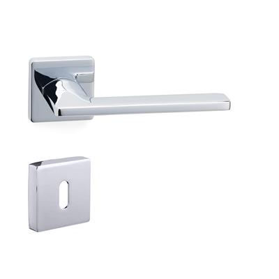 Slım Rozetli Kapı Kolu Takımı Krom Renk