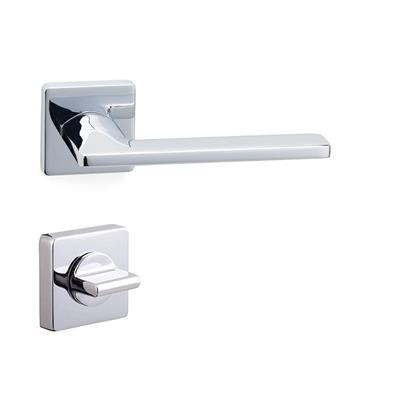 Slım Rozetli Kapı Kolu Takımı Krom Renk