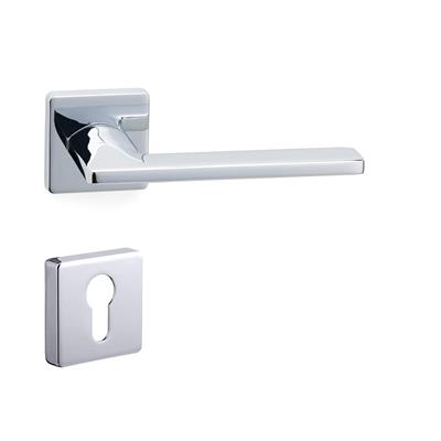 Slım Rozetli Kapı Kolu Takımı Krom Renk