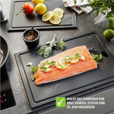 Slıze Büyük Kesme Tahtası, Siyah Renk 44x30x0,9 cm