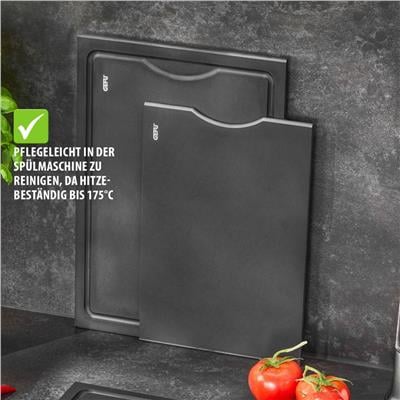 Slıze Küçüy Boy Kesme Tahtası, Siyah Renk 30x20x0,7 cm