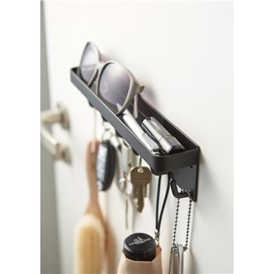 Smart Mıknatıslı Siyah Anahtar Askısı Ve Raf