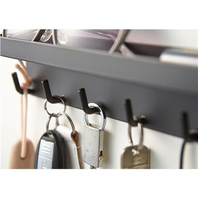 Smart Mıknatıslı Siyah Anahtar Askısı Ve Raf