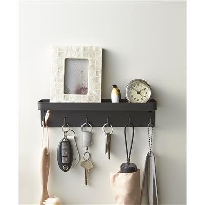 Smart Mıknatıslı Siyah Anahtar Askısı Ve Raf