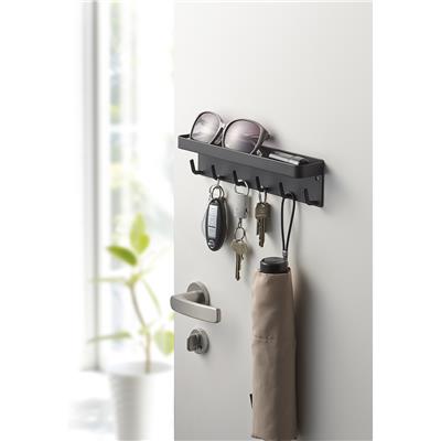 Smart Mıknatıslı Siyah Anahtar Askısı Ve Raf