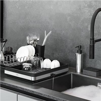 Smartlıne Siyah Bulaşıklık Plastik/Paslanmaz Çelik 36x30,5x18 cm