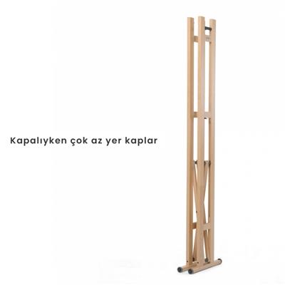 Snake 60 Katlanabilir Elbise Askısı Orta Boy Naturel Renk