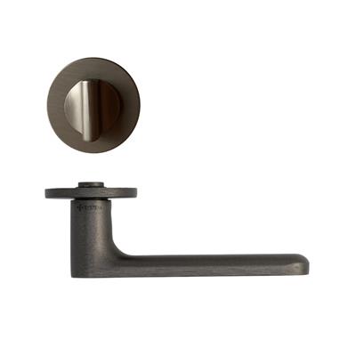 Solo Rozetli Kapı Kolu Kalaylı Siyah Saten Renk