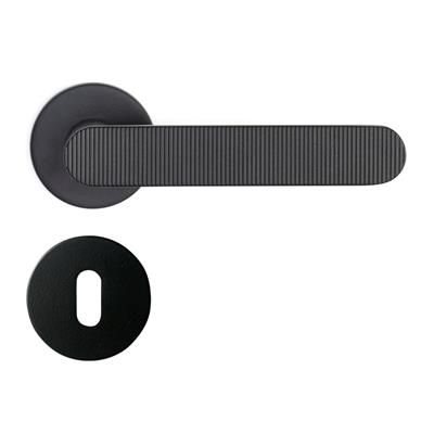 Solo-V Rozetli Kapı Kolu Mat Siyah Renk