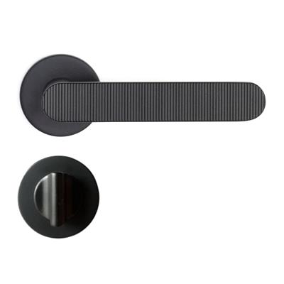 Solo-V Rozetli Kapı Kolu Mat Siyah Renk