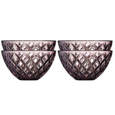 Sorrento Cam Kase 4 Adet Çap:12 Cm Pembe