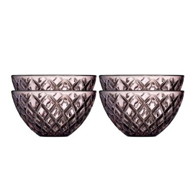 Sorrento Cam Kase 4 Adet Çap:12 Cm Pembe