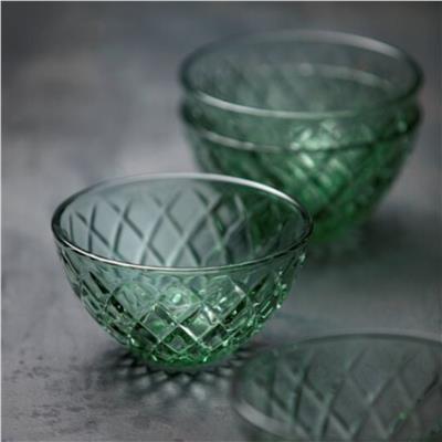 Sorrento Cam Kase 4 Adet Çap:12 Cm Yeşil