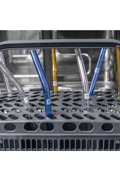 Sorrento Renkli Cam Pipet - Düz 4 Lü